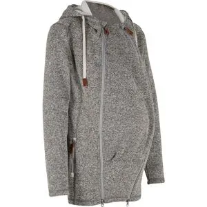 bonprix 2-in-1 Umstands- und Tragejacke aus Strickfleecegrau 44Damen