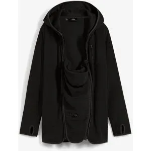 bonprix Kuschelige 3-in-1 Umstands-Fleecejacke und Tragejackeschwarz 40Damen