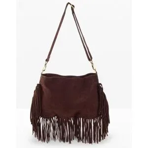 bonprix Lederhandtasche mit Fransenbraun 0Damen