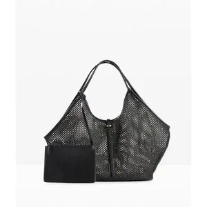 bonprix Mesh Shopper mit herausnehmbarer Innentascheschwarz 0Damen