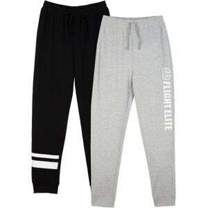 bonprix Jogginghose aus weichem Baumwoll-Mix (2er Pack)schwarz 164Knaben