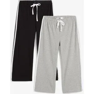 bonprix Capri-Hose aus Baumwolle mit Stretch (2er Pack)schwarz 32Damen