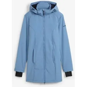 bonprix wasserabweisende Funktions-Softshell-Longjacke, Kuschelfleeceblau 54Damen