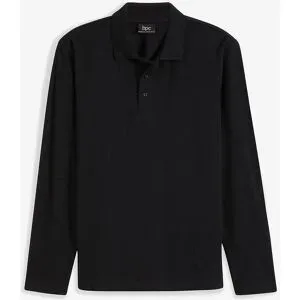 bonprix Piqué-Poloshirt, Langarmschwarz 60Herren