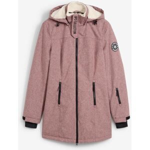 bonprix wasserdichte Funktions-Outdoor-Longjacke mit Teddyfleecerot 40Damen