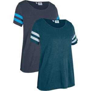 bonprix Leichtes Sport-Shirt (2er Pack)grau 40Damen
