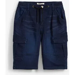bonprix Cargo-Sweatjeans-Bermuda, Regular Fitblau 176Knaben