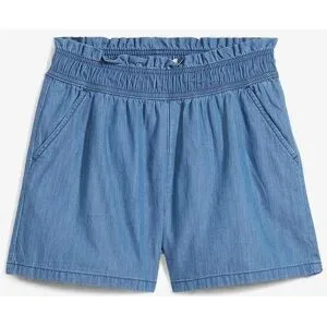 bonprix Schlupf-Shorts aus reiner Baumwolleblau 158Mädchen
