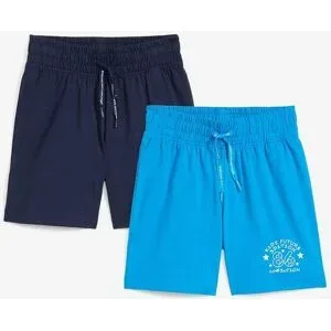 bonprix Jersey-Bermuda (2er Pack) aus reiner Baumwolleblau 134Knaben