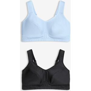 bonprix Sport-BH mit mittlerem Halt (2er Pack)blau 80Damen