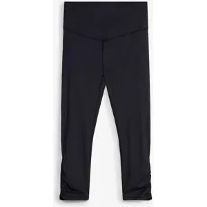 bonprix Ultraleichte Sport-Capri-Leggings mit Raffung, schnelltrocknendschwarz 36Damen