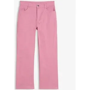 bonprix Twillhose Cropped aus elastischem Baumwoll-Mixrosa 164Mädchen