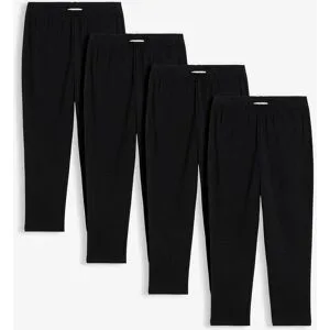 bonprix Capri-Leggings aus elastischem Bio-Baumwoll-Mix (4er Pack)schwarz 134Mädchen