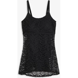 bonprix Badekleid mit Spitzeschwarz 40Damen