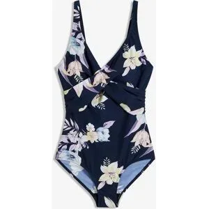 bonprix Light Shape-Badeanzug mit Wickel-Optikblau 48Damen