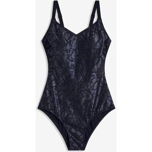 bonprix Badeanzug mit glänzendem Schlangenmusterblau 38Damen