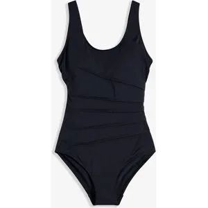 bonprix Light Shape-Badeanzug mit Zierfaltenschwarz 50Damen