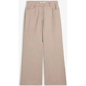 bonprix Weite 5-Pocket Hose mit Wollebeige 40Damen