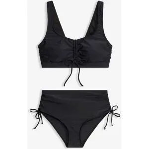 bonprix Bustier-Bikini mit Bindebändern (2-tlg.Set)schwarz 48Damen