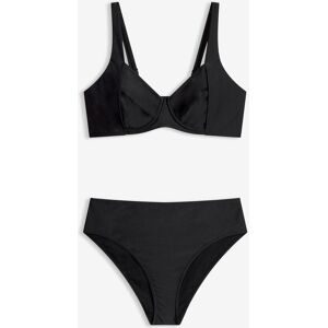 bonprix Minimizer-Bikini mit Light Shape-Highwaist Bikinihose (2-tlg. Set)schwarz 38Damen