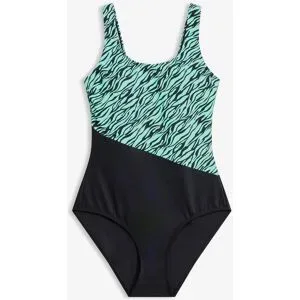 bonprix Badeanzug mit Zebra-Druckgrün 50Damen