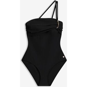 bonprix Bandeau-Badeanzug mit goldfarbenen Detailsschwarz 36Damen