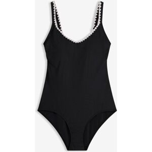 bonprix Badeanzug mit Stickereischwarz 54Damen