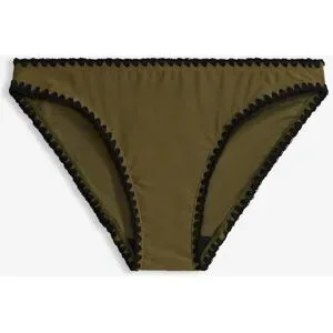 bonprix Knappe Bikinihose mit Stickereigrün 40Damen