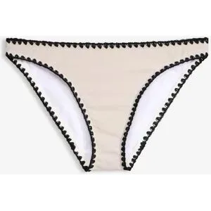 bonprix Knappe Bikinihose mit Stickereiweiß 42Damen