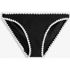 bonprix Knappe Bikinihose mit Stickereischwarz 46Damen