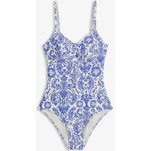 bonprix Badeanzug mit Cut-Outweiß 50Damen