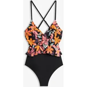 bonprix Badeanzug mit Volantsschwarz 46Damen