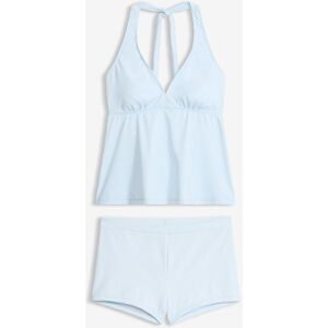 bonprix Neckholder-Tankini mit Panty-Bikinihose (2-tlg.Set)blau 46Damen