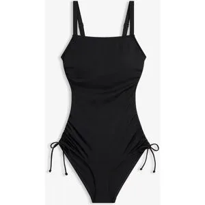 bonprix Bandeau-Badeanzug mit hohem Beinausschnittschwarz 40Damen