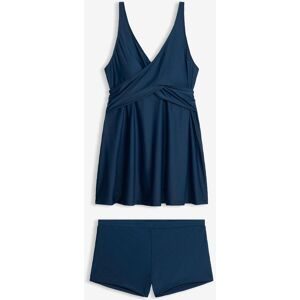 bonprix Long-Tankini (2-tlg.Set) mit V-Ausschnittblau 44Damen