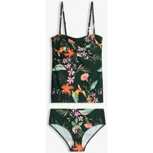 bonprix Bandeau-Tankini mit Wickeloptik (2-tlg.Set)grün 40Damen
