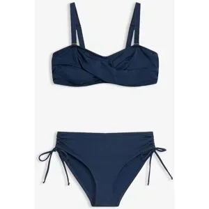 bonprix Balconette-Bikini aus glänzendem Material (2-tlg.Set)blau 38Damen