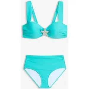 bonprix Balconette-Bikini mit Seesterndetail (2-tlg.Set)blau 48Damen