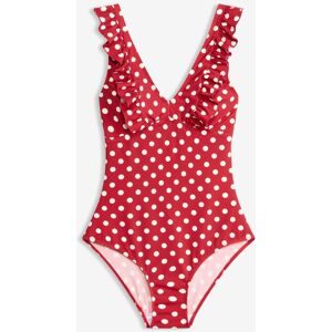 bonprix Badeanzug mit Volantsrot 36Damen