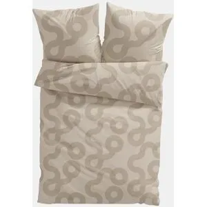 bonprix Baumwollmix-Bettwäschebeige 1 (1x 80/80 cm, 1x 135/200 cm)false