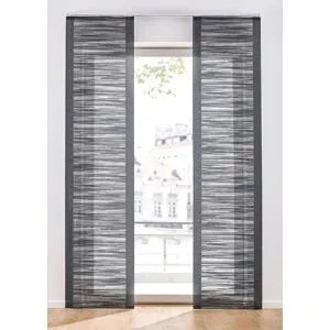 bonprix Schiebegardine mit Querstreifen (1er Pack)grau 4 (H/B: 245/57 cm)false