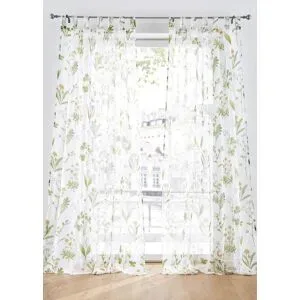 bonprix Gardine mit floralem Druck (1er Pack)grün 2 (H/B: 175/144 cm)false