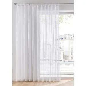 bonprix Gardinen Store mit recyceltem Polyester mit Spitzenkanteweiß 2 (H/B: 120/300 cm)false