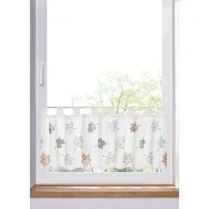 bonprix Scheibengardine mit Blätter Stickereibraun 5 (H/B: 60/120 cm)false