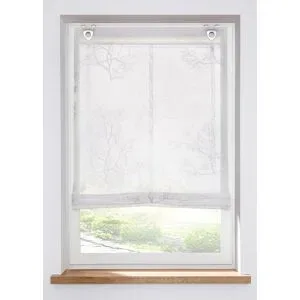 bonprix Raffrollo mit Druckweiß 2 (H/B: 130/60 cm)false