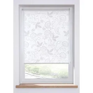 bonprix Sichtschutzrollo mit Rankendruckweiß 4 (H/B: 150/70 cm)false