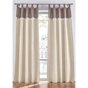 bonprix Bio Baumwoll Vorhang mit Knöpfen (1er Pack)beige 1 (H/B: 145/110 cm)false