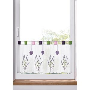 bonprix Scheibengardine mit Lavendel Stickereiweiß 3 (H/B: 45/85 cm)false