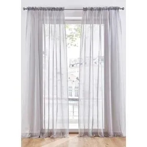 bonprix Gardinen aus leichtem Voile mit Tunnelzug (2er Pack)silber 6 (H/B: 295/150 cm)false