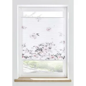 bonprix Plissee mit Blumen Druckrosa 2 (H/B: 130/50 cm)false